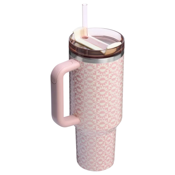 Stainless Steel Straw Tumbler with Handle – Leak-Proof & Insulated - Image 2