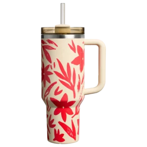 Car-Ready Stainless Steel Tumbler with Maple Leaf Design