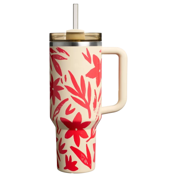 Car-Ready Stainless Steel Tumbler with Maple Leaf Design
